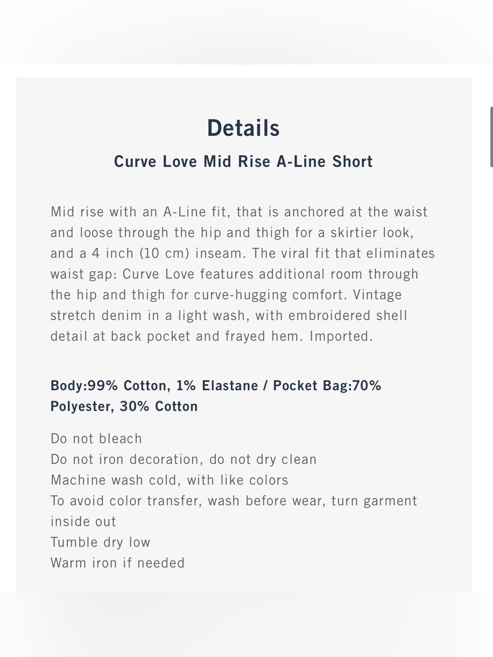 Curve Love Mid Rise A-Line Short - Picture 6 of 6